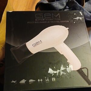 Folding Handle Travel Dryer - Black and Cream